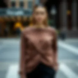 Elegant twisted front sweater design