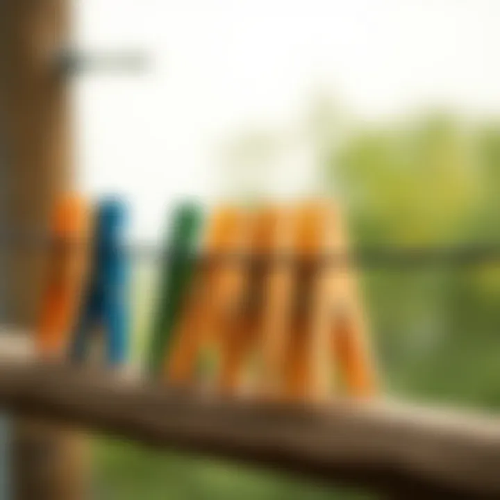 Infographic depicting the sustainable aspects of wooden clothespins