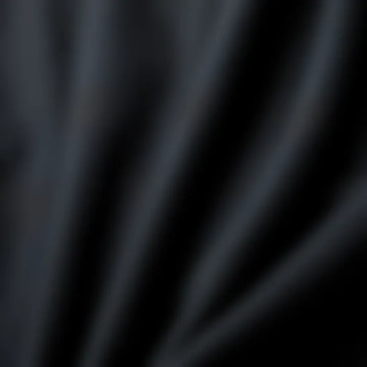 Close-up of fabric texture of high-quality black slacks