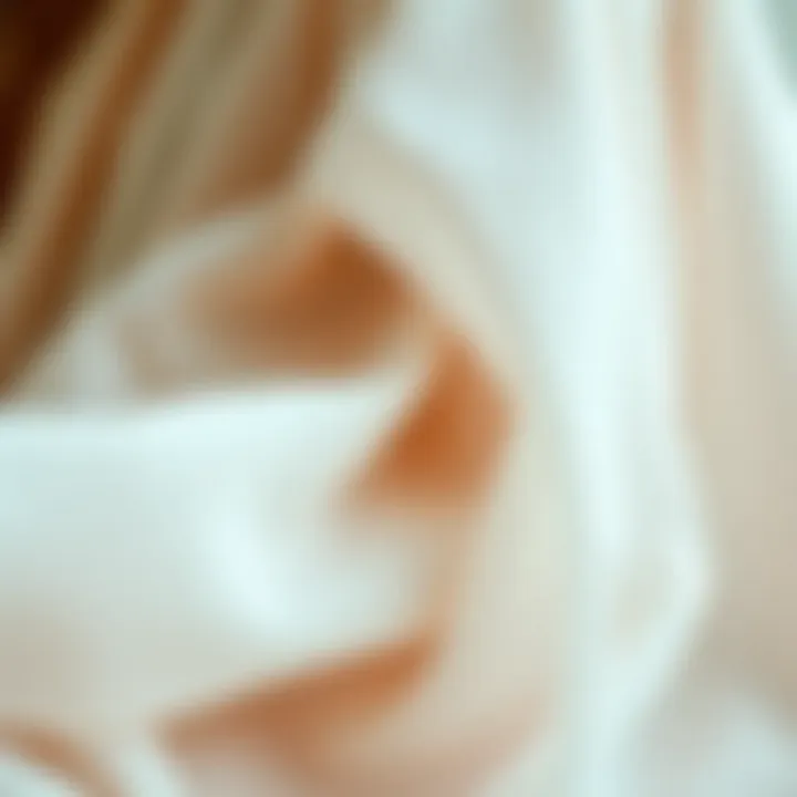 Close-up of chiffon fabric showcasing its delicate texture and transparency