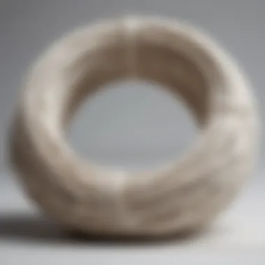 Intricate art piece showcasing white jute twine in contemporary design