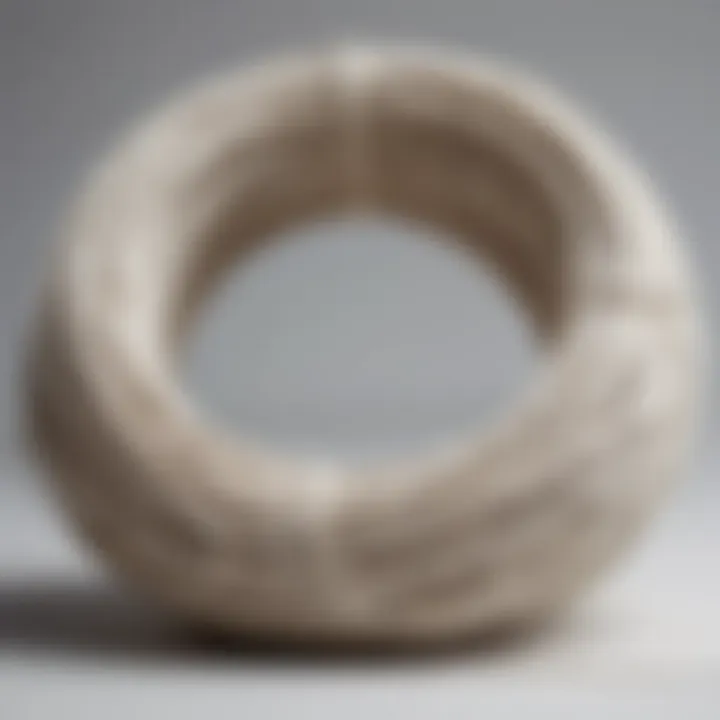 Intricate art piece showcasing white jute twine in contemporary design