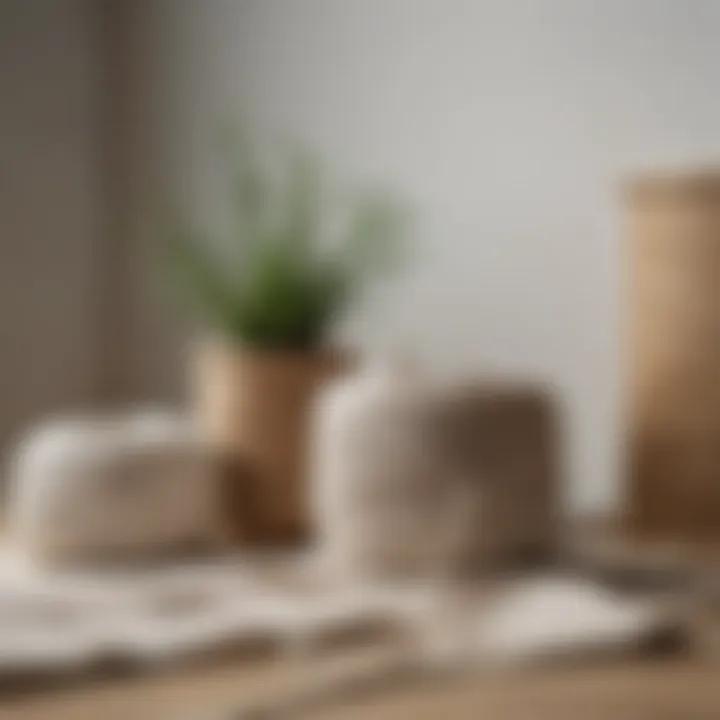 Eco-conscious home decor featuring white jute twine elements