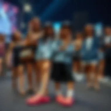 Anime Flip Flops as a Fashion Statement Fashionable individuals wearing anime flip flops at an event