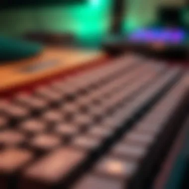 Personalized Keyboard Aesthetic A stylish keyboard adorned with custom keycaps that reflect personal style.