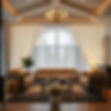 Elegant Living Room with LED Curtain Lights Sparkling LED curtain lights enhancing a living room ambiance