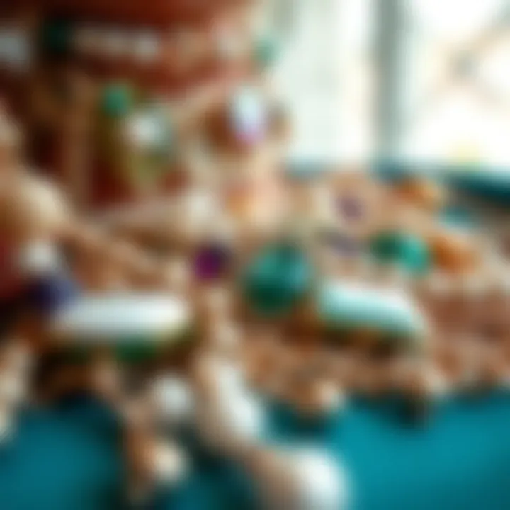 Diverse Materials in Thigh Chain Jewelry Close-up of various materials used in thigh chain jewelry