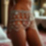 Intricate thigh chain adorned with gemstones