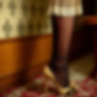 Vintage Designs of Thigh-High Socks Historical context of thigh-high socks showcased through vintage designs