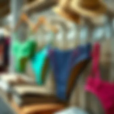 Eco-friendly swimwear materials on display