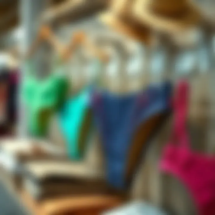 Eco-friendly swimwear materials on display