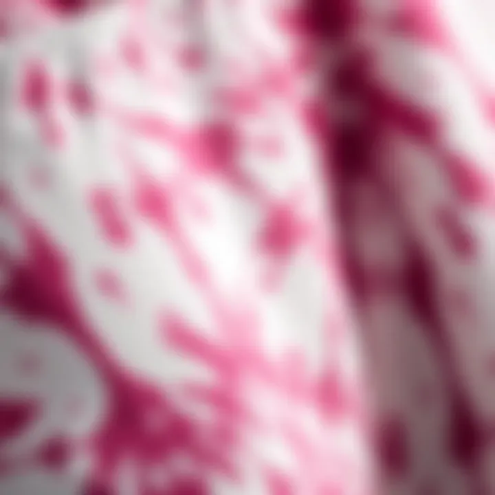 Tie Dye Fabric Texture Close-up of tie dye fabric texture emphasizing its unique patterns
