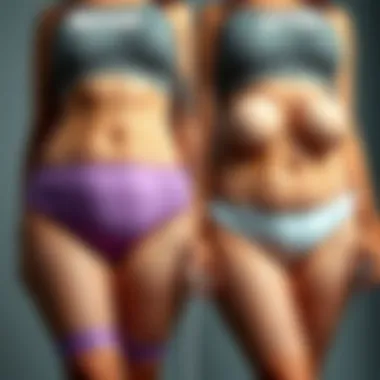 Benefits of Tummy Control Panties Before and after comparison illustrating the benefits of tummy control panties