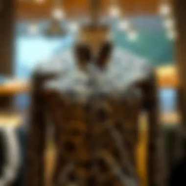 Stylish Leopard Print Button-Down Shirt Stylish leopard print button-down shirt on a mannequin