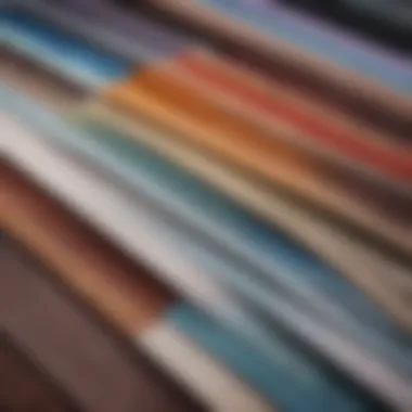 Fabric Swatches for Cap Sleeve T-Shirts Close-up of fabric swatches highlighting different textures and colors for cap sleeve t-shirts.