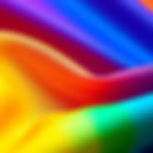 Spectrum of Colors in Fabric A vibrant fabric swatch showcasing a spectrum of colors