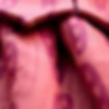 Texture of Innovative Materials A close-up of unique materials used in vivid apparel, highlighting texture