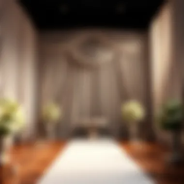 Elegant Draped Backdrop for Wedding Ceremony Elegant draped backdrop enhancing wedding ceremony