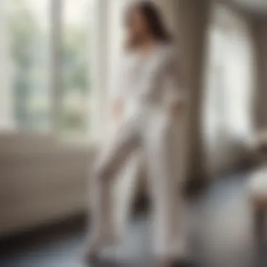 Comfort in Chiffon Pants A relaxed setting showcasing the comfort of chiffon pants.