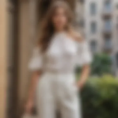 Chic Styling with Chiffon Pants Stylish outfit pairing white chiffon pants with a chic top.