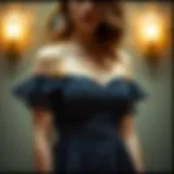 Elegant bandeau dress showcasing intricate patterns