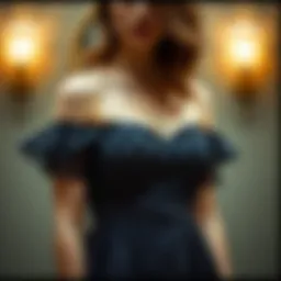 Elegant bandeau dress showcasing intricate patterns