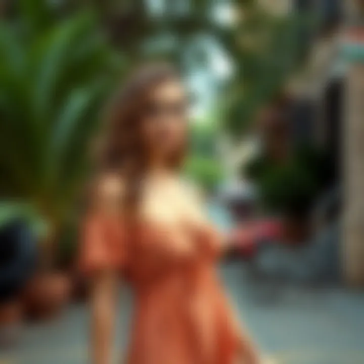 Stylish Summer Look with Bandeau Dress Bandeau dress styled for a summer outing