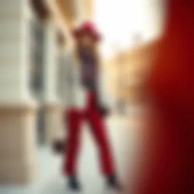 Styling Red Plaid Pants with Accessories Fashionable pairing of red plaid pants with accessories