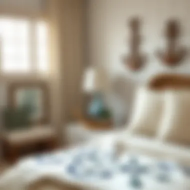 Coastal Bedroom with Creative Anchor Accents Creative wooden anchor accents in a coastal-inspired bedroom