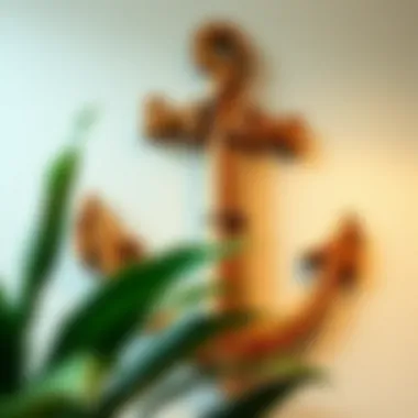 Intricate Wooden Anchor Wall Art Intricately designed wooden anchor wall art