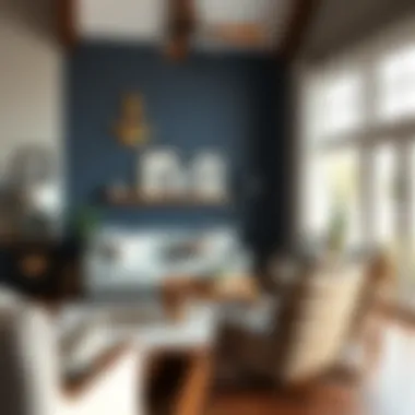 Nautical Living Room with Wooden Anchors Stylish nautical-themed living room featuring wooden anchor decor