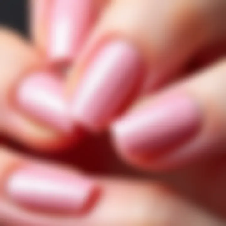 Stunning Nail Finish with Rednee Dip Powder Close-up of nails finished with Rednee dip powder