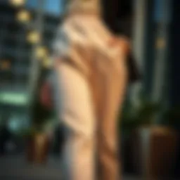 Elegant formal pants showcasing elastic waist for modern style