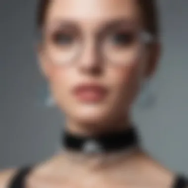 Stylish Neck Glass Holder Elegant glass holder around the neck accentuating style