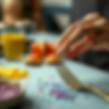 Crafting Glitter Forks: An Artisan's Touch Artisan crafting glitter forks with vibrant materials