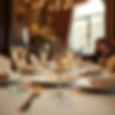 Elegant Dining with Glitter Forks A beautifully set dining table featuring glitter forks