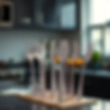 Glitter Forks in Modern Kitchen Aesthetics Glitter forks on display in a modern kitchen decor