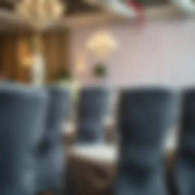 Versatile Applications: Gray Covers in Events Gray stretch chair covers in a chic event setting