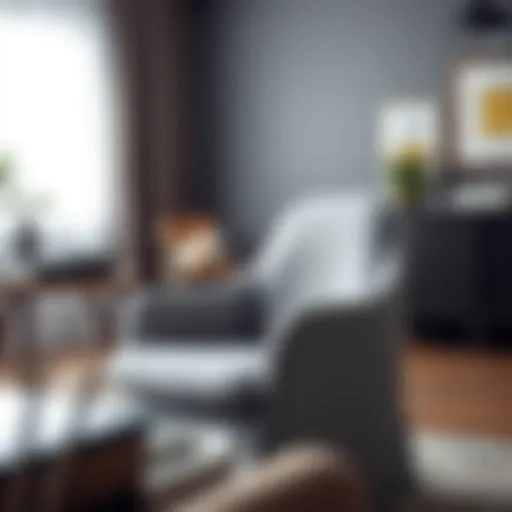 Elevating Modern Spaces with Gray Covers Elegant gray stretch chair cover enhancing modern decor