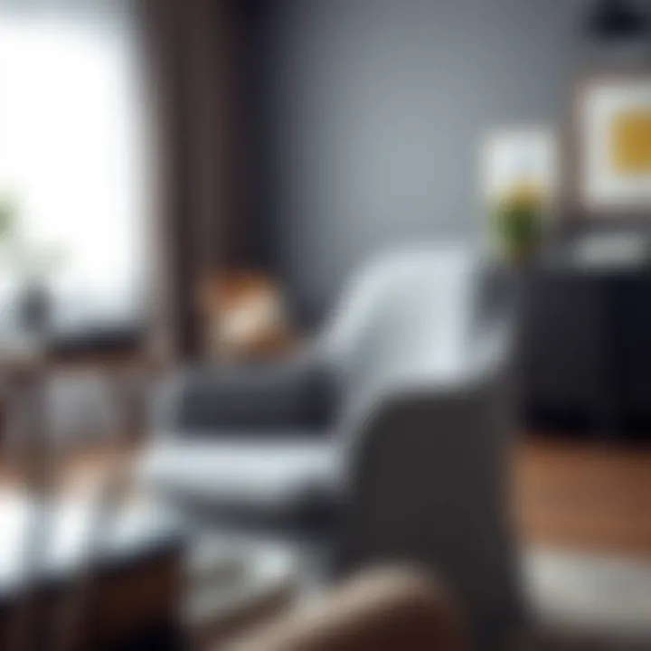 Elevating Modern Spaces with Gray Covers Elegant gray stretch chair cover enhancing modern decor