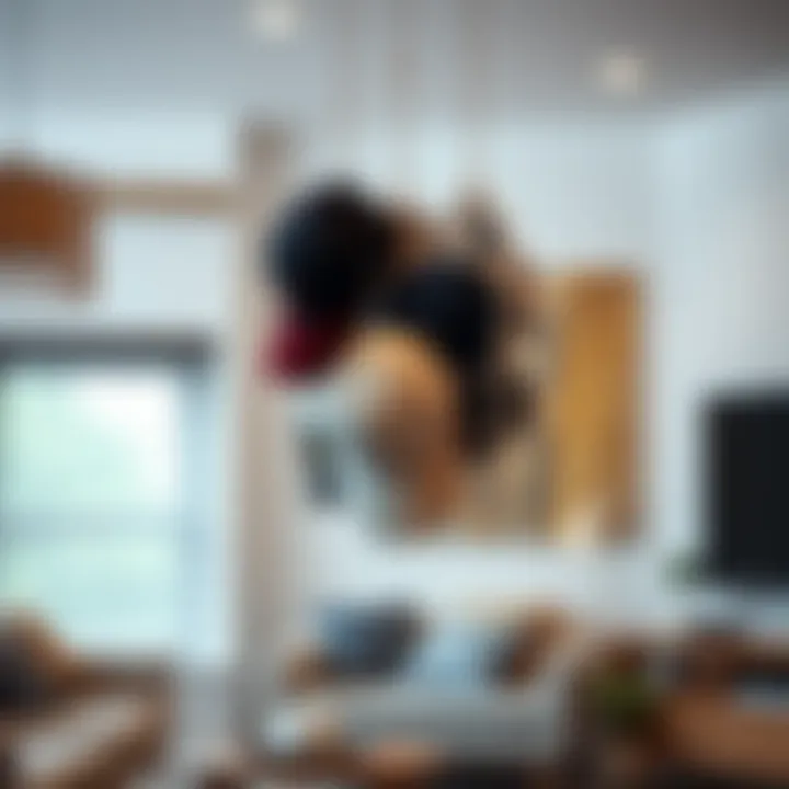 Functional Cap Organizer in Contemporary Decor Functional hanging cap organizer in a modern setting