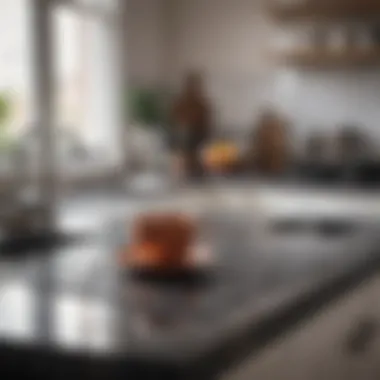 Stylish Integration of Heat Resistant Pads Elegant heat resistant countertop pad on a stylish kitchen surface