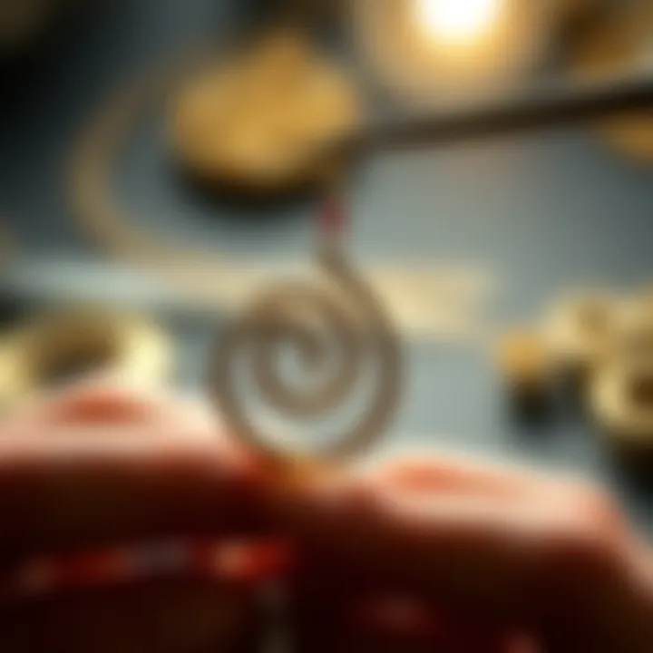 Artisan Crafting Helix Crawler Earring Artisan crafting a helix crawler earring with precision and skill