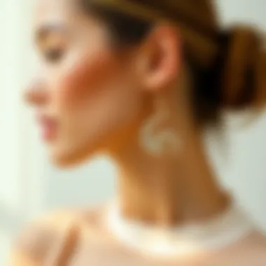 Helix Crawler Earrings in Fashion Context Stylish helix crawler earrings displayed against a fashionable backdrop