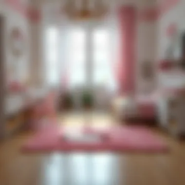 A child's room adorned with a Hello Kitty area rug, adding charm and playfulness.