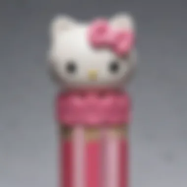 Detailed Design of Hello Kitty Pencil A close-up of a Hello Kitty pencil showcasing intricate designs.