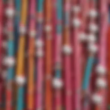 Vibrant Array of Hello Kitty Pencils A collection of colorful Hello Kitty pencils arranged artistically.