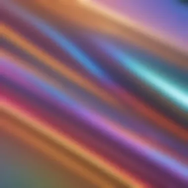 Vibrant Holographic Vinyl Sheets A dazzling display of holographic self-adhesive vinyl sheets reflecting light