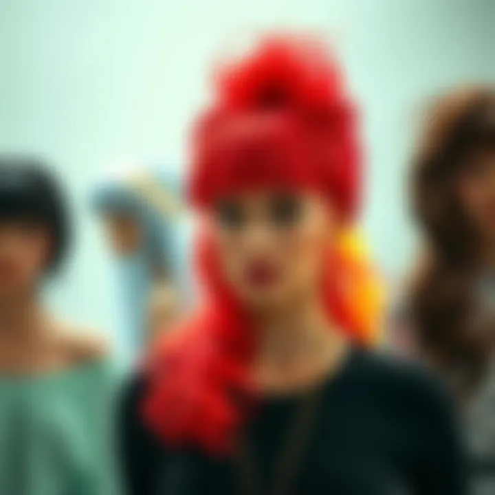 Diverse Range of Affordable Wig Styles A vibrant display of various affordable wig styles