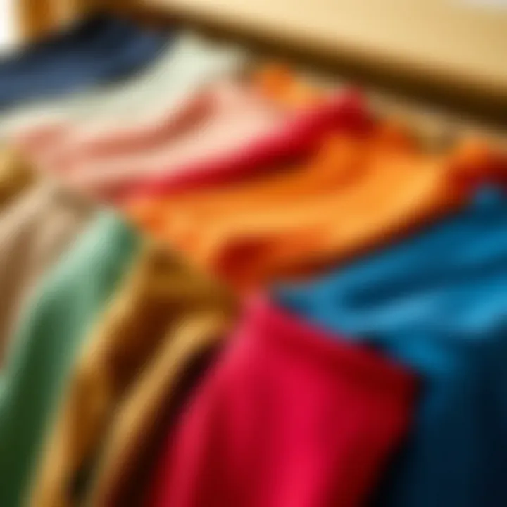 Diverse Color Palette of Knit Skinny Pants Diverse color palette of knit skinny pants displayed neatly